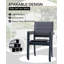 Chaise de salle à manger en aluminium empilable-399779067