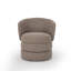 Upholstered Swivel Barrel Chair-1283384950