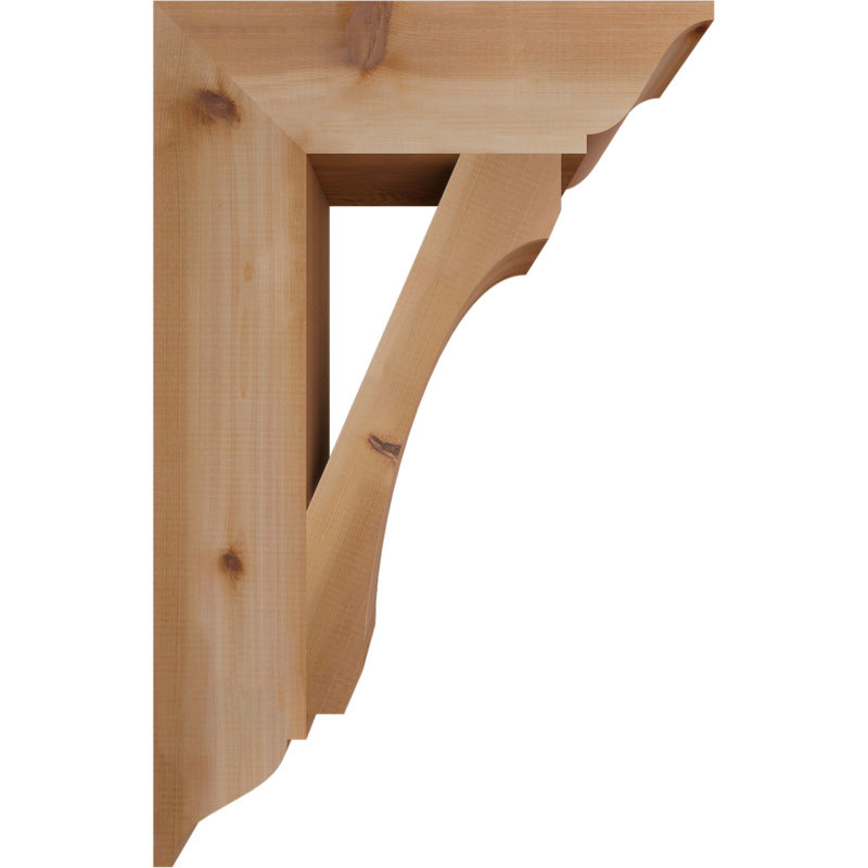 Support en bois rustique traditionnel BKTLEC01, Cèdre rouge de l'Ouest (lisse), H 34 po x l 5,5 po x P 22 po