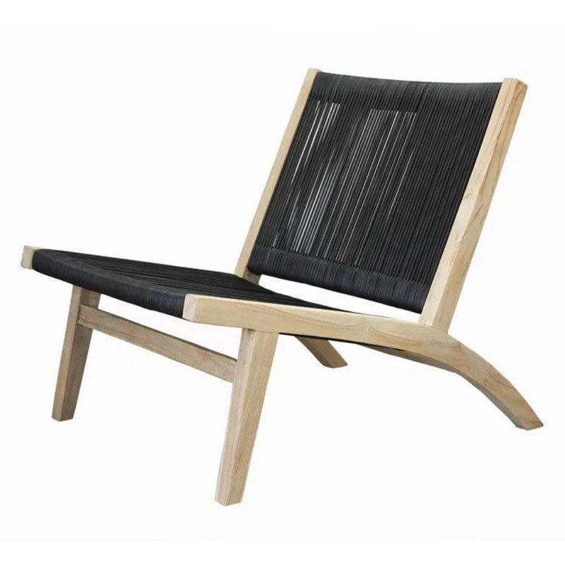 Chaise d'appoint noire Patio