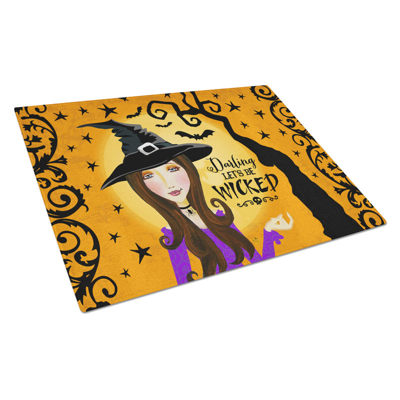Planche à découper en verre à trésors pour halloween caroline