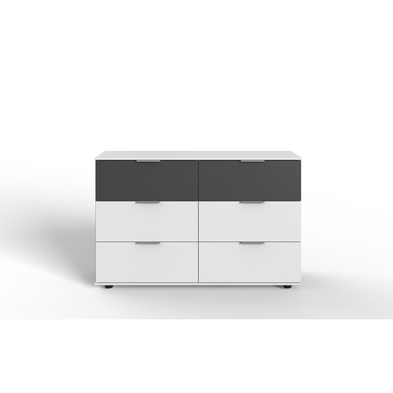 Chest Of Drawers Berngar, White/Graphite