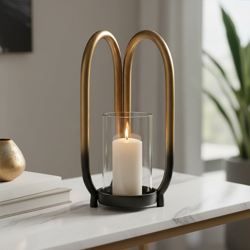 Azraf Metal Tabletop Tealight Holder, 35cm H x 20cm W x 19cm D