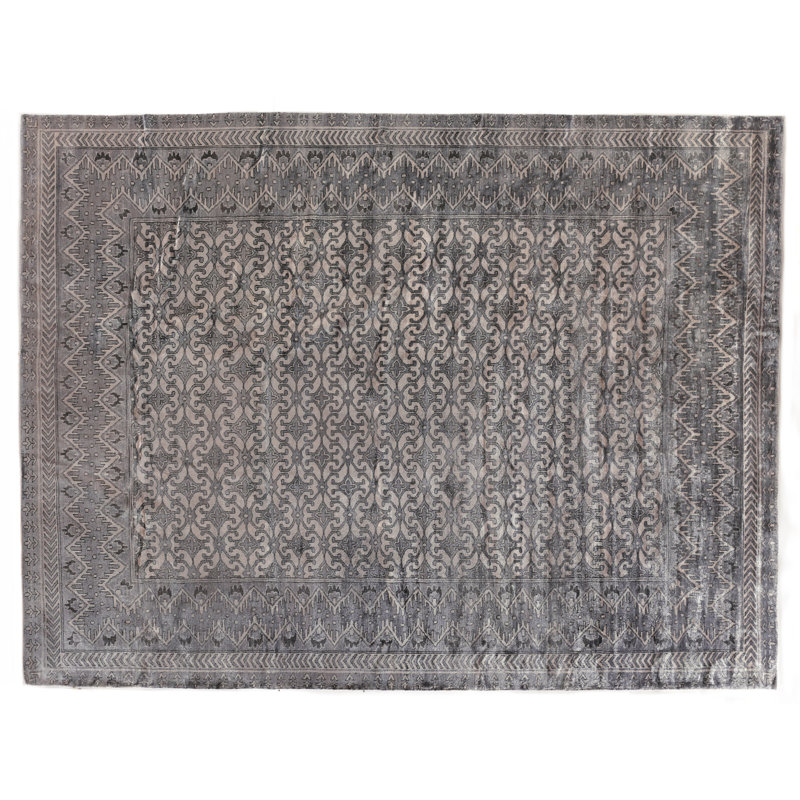 Antique Weave Bamboo Silk Area Rug, Rectangle 6' x 9'