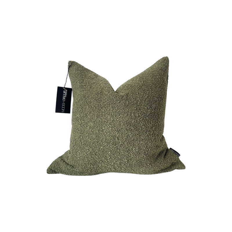 Housse de coussin Boucle, 24 po x 24 po, Olive