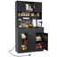 Garde-manger de 72,8 po de hauteur Latitude, armoire avec portes de grange coulissantes, armoire de bar pour la salle à manger-1971437597