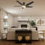 Ventilateur de plafond intelligent Woodrow avec télécommande, ensemble d'éclairage inclus, fonctionne avec l'assistant Google, Amazon Alexa et les raccourcis Siri.-622469867-622469861-622469863
