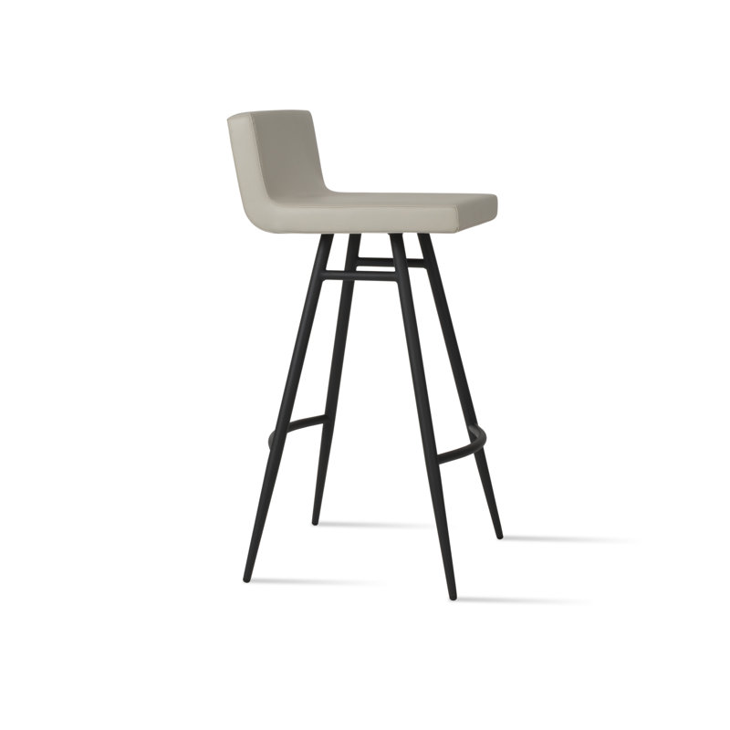 Tabouret de comptoir / de bar Dallas Galata, Noir, gris, Tabouret de comptoir (siège d'une hauteur de 25,5
