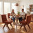Turfed Linen Upholstered Dining Chair Armless Parsons Side Chair With Solid Wood Legs-109248750