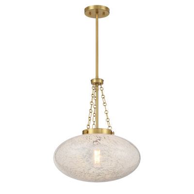 Willow 1-Light Pendant in Brass
