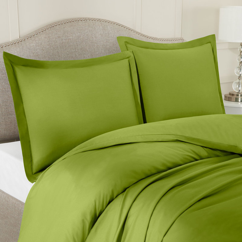 Polyester Duvet Cover, Calla Green, Twin Duvet Cover + 1 Sham