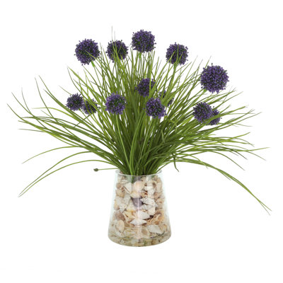 Allium Floral Arrangement in Decorative Vase