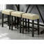 Table de salle à manger et tabourets rustiques 4 pièces - brun, beige, tabouret beige activé 4 pièces, table brune, chargement