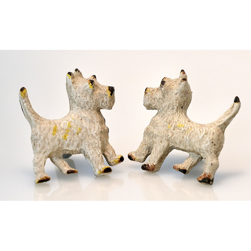 Doggie Double Knobs in Whitewashed Pewter