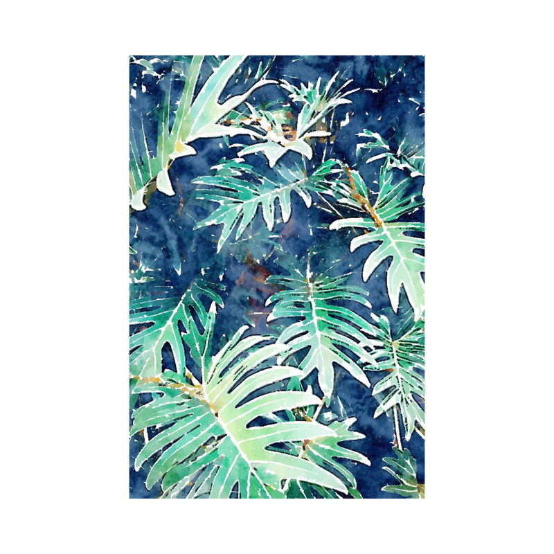 Rain And Leaves - Painting on Canvas, Wrapped Canvas, 45.72cm H x 30.48cm W x 1.91cm D