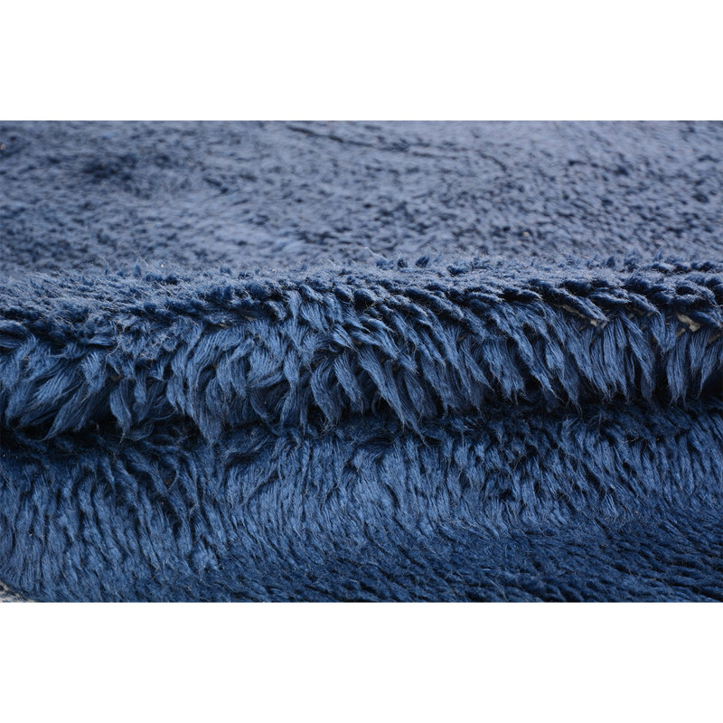 Wool Area Rug in Blue, Rectangle 2' x 3'