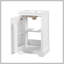 Meuble-lavabo de 20 po avec lavabo, armoire de salle de bain avec porte à fermeture douce, support de rangement et tablette réglable, blanc-1990238316