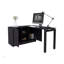 Bureau rotatif Alfie de 72 pouces de large ou compact, poste de travail réglable avec rangement pour bureau à domicile ou studio