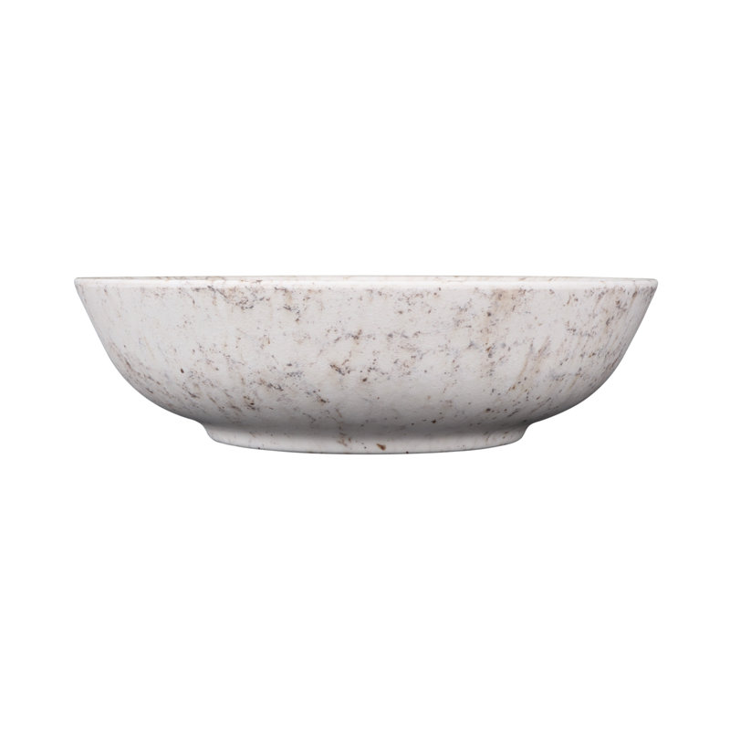 Hermosa 7.25" Melamine Round Bowl, Brown/White