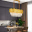 Ahriyah Crystal Chandelier,Luxury E14 Crystal Chandelier,2 in 1 Chandeliers Ceiling Light,Gold Ceiling Lights Living Room,Round Lampshades 3 Tiers K9 Crystals Pendant Light-10111696