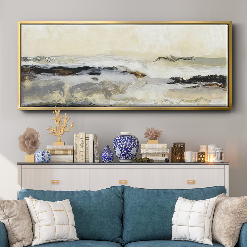 Joyeux horizon I - toile encadrée, H 20 po x l 50 po