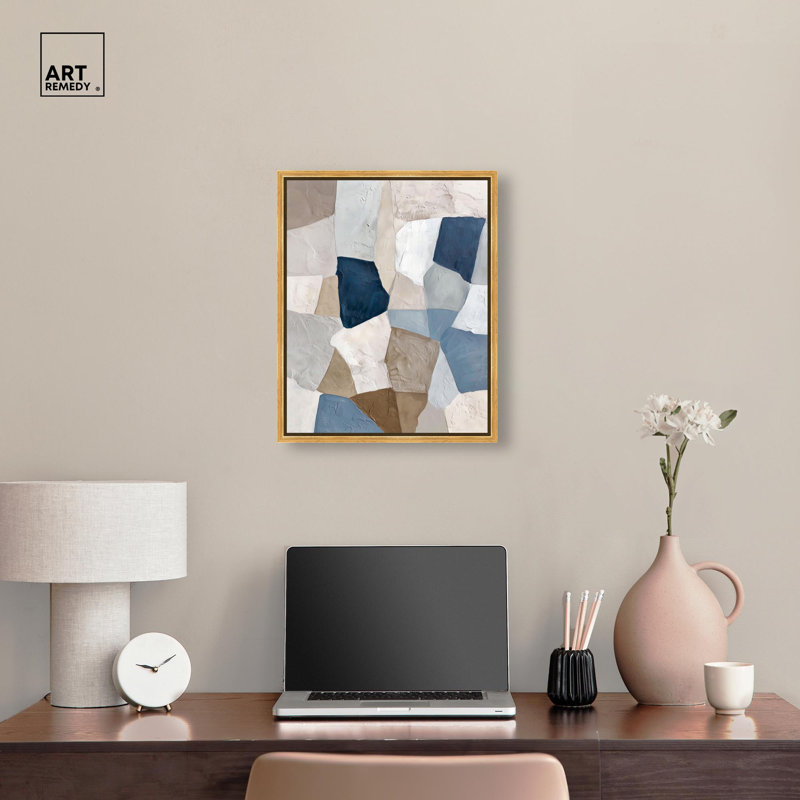 "Composition of Solids III", reproduction d'art sur toile par Art Remedy, cadre doré, 16 x 20, Encadrement doré