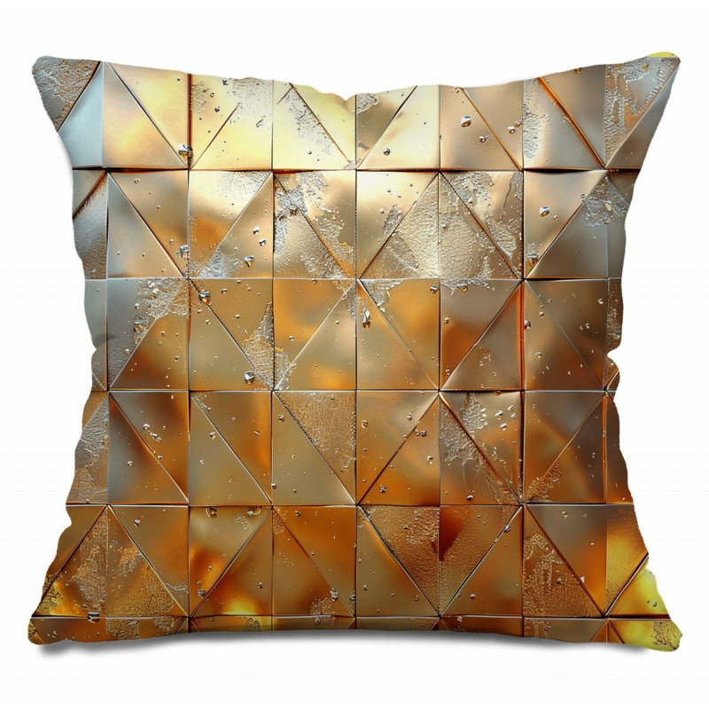 Metallic Throw Pillow, Surface  Pillows, 18"H x 18"W