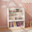 Bibliothèque pour enfants avec rangement ouvert, bibliothèque pour enfants orientée vers l'avant, étagère à livres en bois à plusieurs niveaux pour les tout-petits, salle de jeux, chambre à coucher ou chambre de bébé - blanc