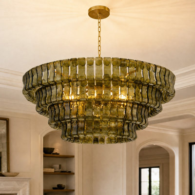 6 - Light Glass Chandelier