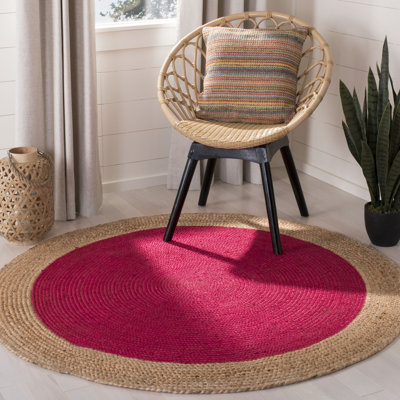 Tapis en jute de fibre naturelle tissé à la main Vicksburg