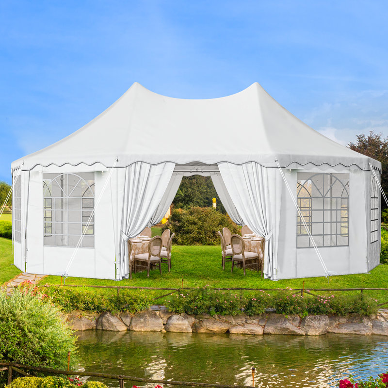 Tente de mariage robuste en acier, 29,2 pi x 21,3 pi