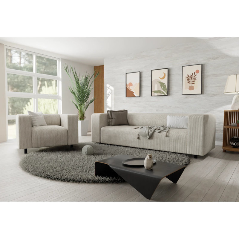 Sofie 2 - Piece Living Room Set, Beige