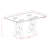 Austie Glass Top Metal Base Dining Table