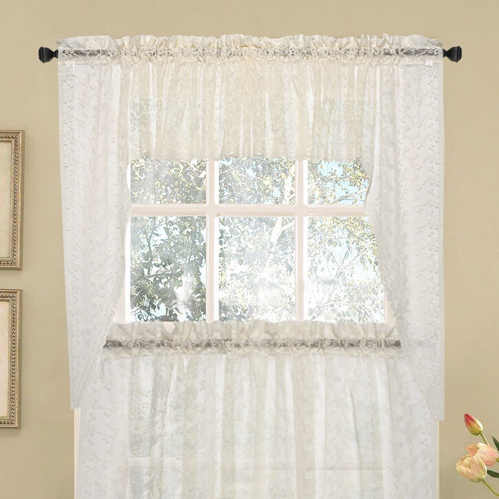 One Allium Way® Alonza Floral 58'' W Window Valance in & Reviews | Wayfair