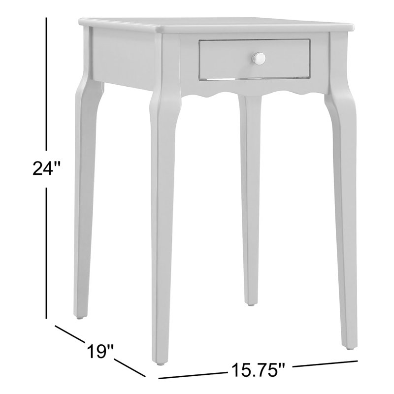 Table de bout avec rangement Pinckney , Rouge samba