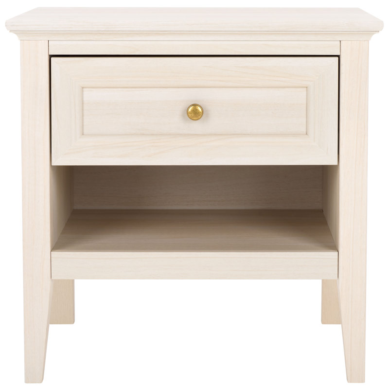 Daltan 21.7'' W Particle Board / Chipboard Nightstand, Bleached White