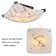 Modern Ceiling Light with Square Curving Shade Dimmable