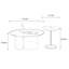 Table basse ronde simple de style crème