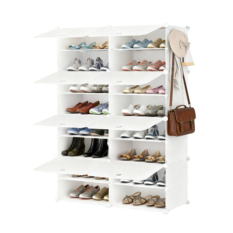 Armoire de rangement pour chaussures, Blanc