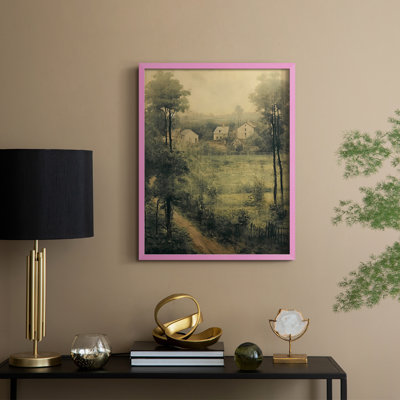 Reproduction encadrée vintage en bois massif Lxxxix