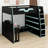 Functional Loft Bed System with Multi-Storage, Customizable RGB Lighting, and Desk with Variable Placement-2087636564