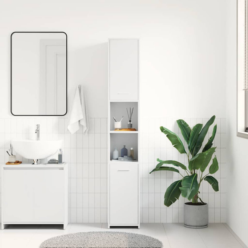 Aminu Bathroom Storage, White