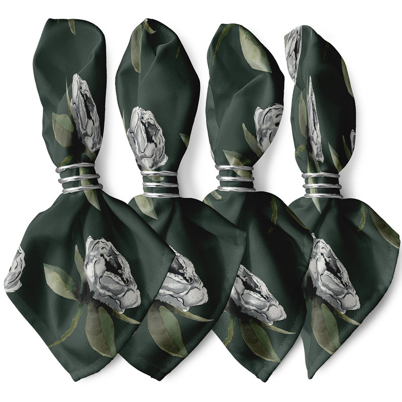 Serviette 19 po Ladwig Bunch Floral, Vert