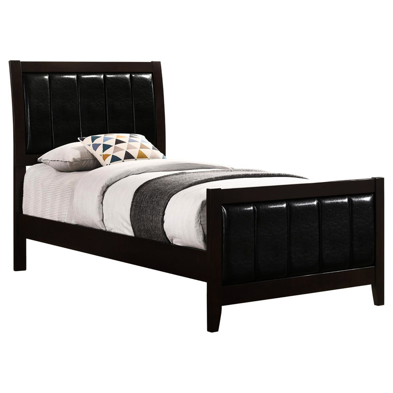 Lit moderne avec finition bois et élégance pour chambre à coucher de style contemporain, Lit simple