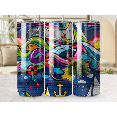 Choose Handmade Tumblers 591 mL Vacuum Insulated Stainless Steel (18/8) Travel Tumbler with Straw