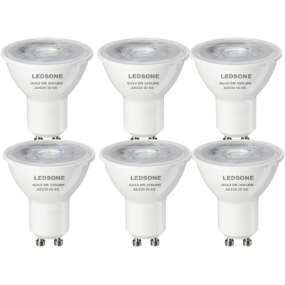 GU10 LED Bulbs Cool White 6400K Light Bulb 7W (70W Spotlight Bulb Equivalent) 700Lumens, Energy Saving GU10 Non-Dimmable LED Bulbs