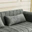 Canapé-lit 3 en 1 coulissant, canapé-lit rembourré moderne à 3 places et accoudoirs roulés décorés de clous en cuivre, futon convertible à 3 places avec deux tiroirs et deux coussins