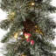 Glittered Christmas Wreath and 9ft Garland with Lights and Pincone