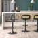 Vahig Swivel Adjustable Height Counter Stool with Metal Frame