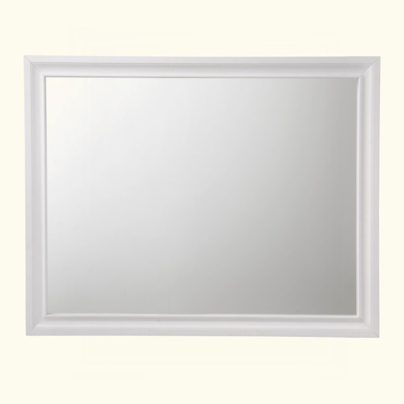 Exquisite Non-Beveled Mirror With Durable Construction For Stylish Spaces, White